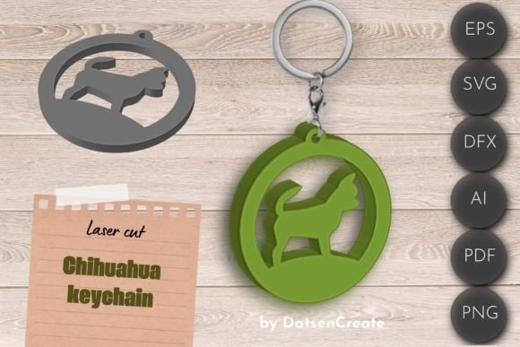 Chihuahua Keychain Svg, Dog Lovers Gift