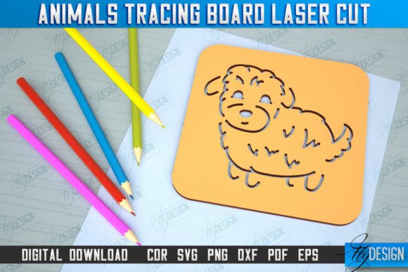 Dog Tracing Board Drawing Template
