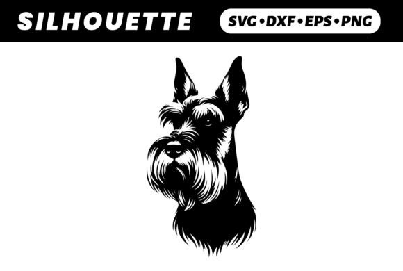 Giant Schnauzer Portrait, Black White Design Review