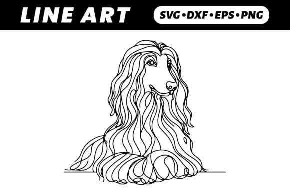 One-Line Azawakh Dog SVG for Embroidery