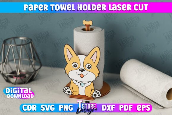 Paper Towel Holder Dog Shape Kitchen