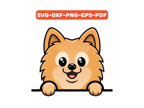 Peeking Pomeranian Dog SVG Vector Review