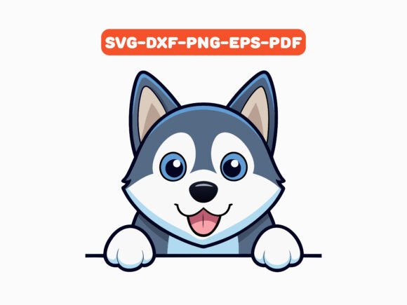 Peeking Siberian Husky Dog SVG Vector – A Designer’s First Take