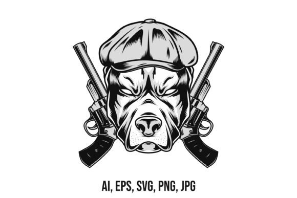 Pitbull Head with Pistol: A Designer's Take